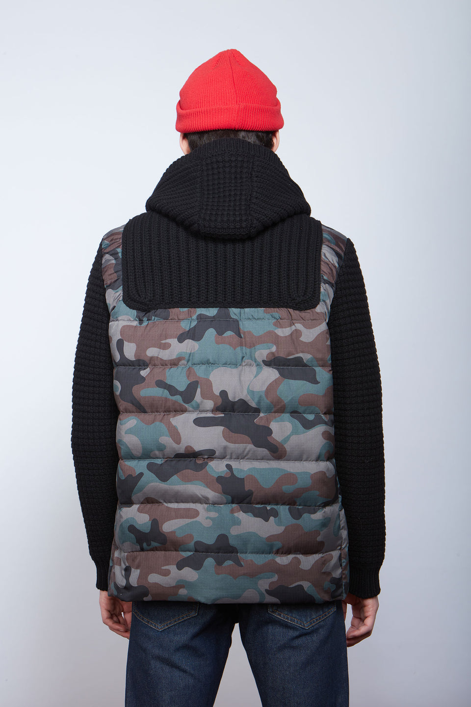 Short Down Duffle Coat Camouflage
