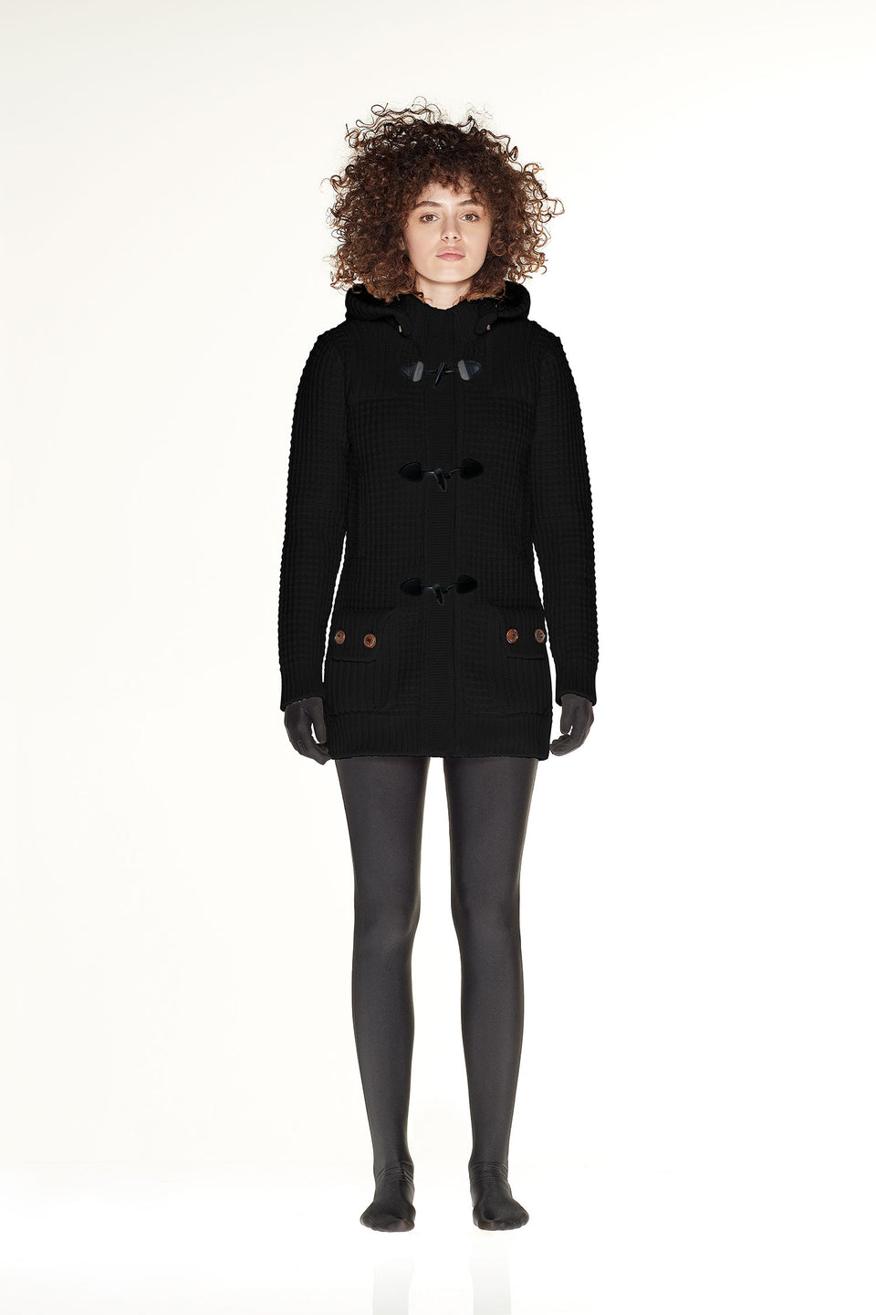 Medium Duffle Coat Black