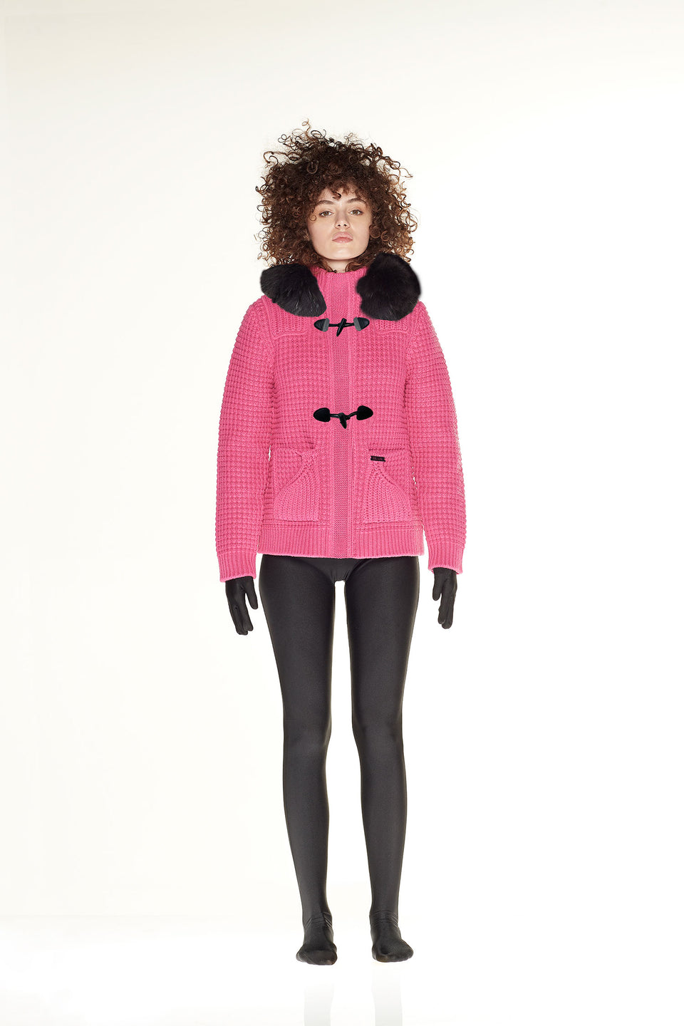 Short Duffle Coat Fuxia