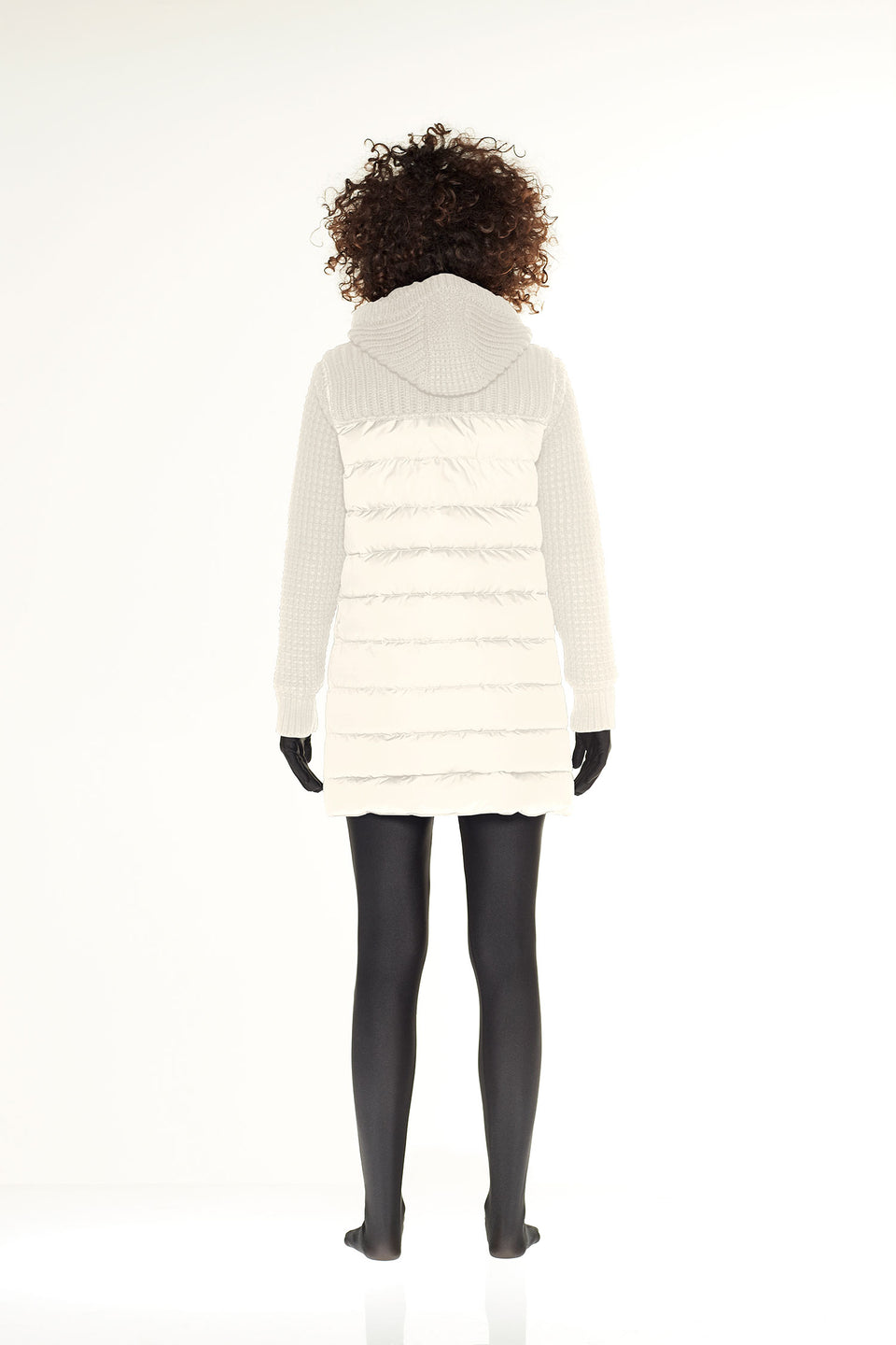 Medium Down Duffle Coat Off White